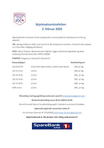 Skjelstadmarkstafetten 2. februar